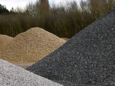 piles of aggregate